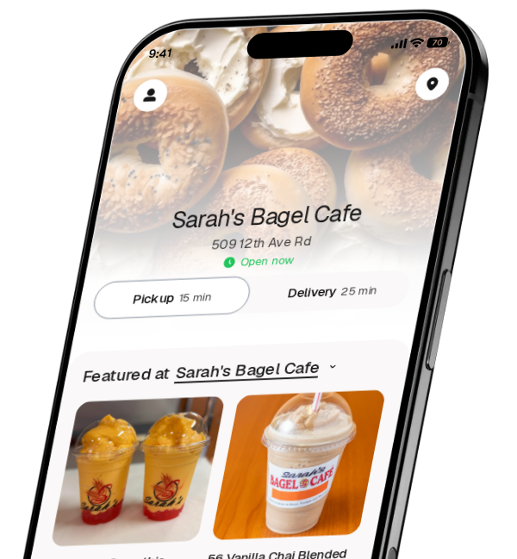 Sarah's Bagel Cafe app preview